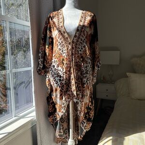 LaModa Embellished Silk Coverup